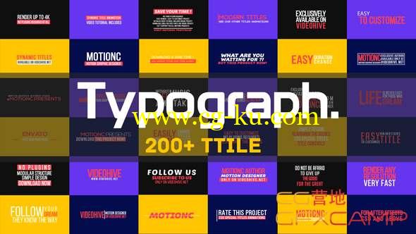 AE模板-200+文字标题排版动画 Typograph的图片1