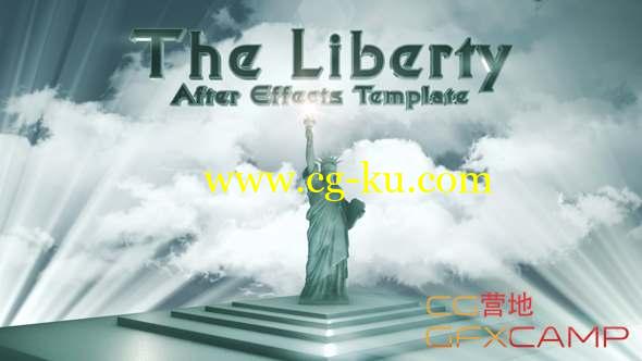 AE模板-自由女神像三维Logo动画 Liberty Logo Intro的图片1