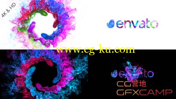 AE模板-彩色粒子旋转汇聚Logo动画 Colors of Particles Swirls Ident的图片1