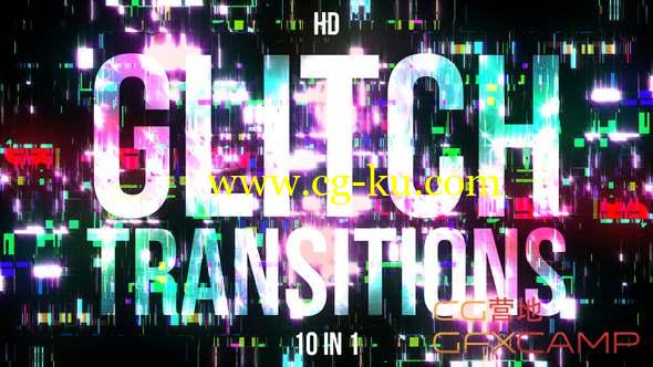 20组信号噪波视频转场视频素材 Glitch Transitions的图片1
