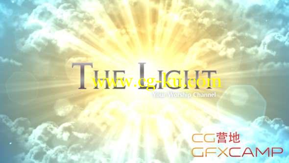 AE模板-云层穿梭逆光文字视频片头 The Light - Worship Broadcast Package的图片1