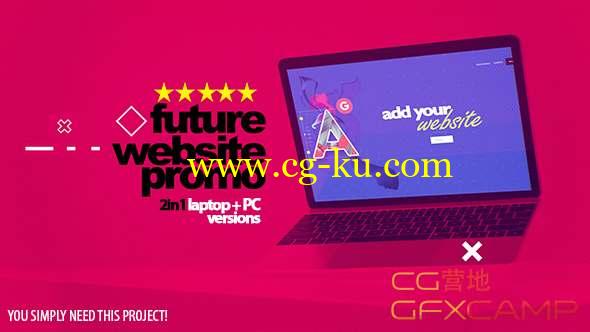 AE模板-创意色彩网站宣传片头 Future Website Promo 2in1的图片1