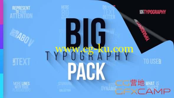 AE模板-文字标题运动排版片头动画 Big Typography Pack的图片1