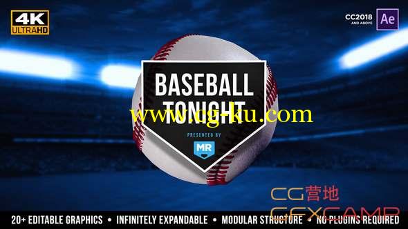 AE模板-棒球体育栏目包装片头 Baseball Tonight Graphics Package的图片1