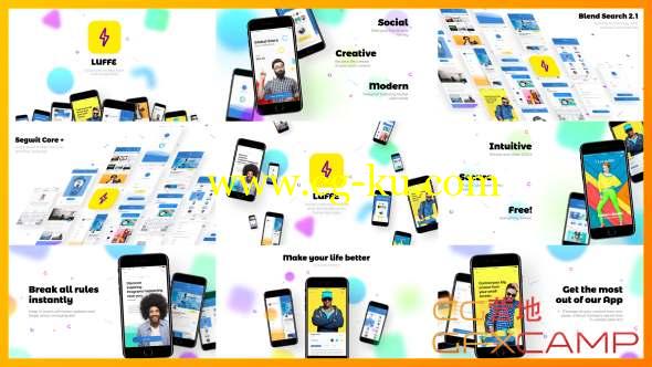 AE模板-时尚手机广告宣传片头 Modern App Promo Advertisement Presentation的图片1