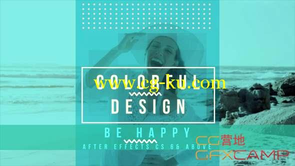 AE模板-简洁旅游图片展示片头 Be Happy的图片1