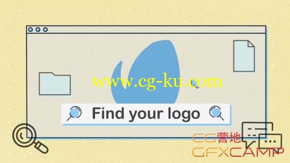 AE模板-搜索Logo动画MG片头 Search Logo Reveal的图片1