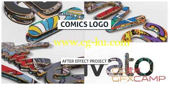 AE模板-三维漫画Logo动画 Comics Logo的图片1