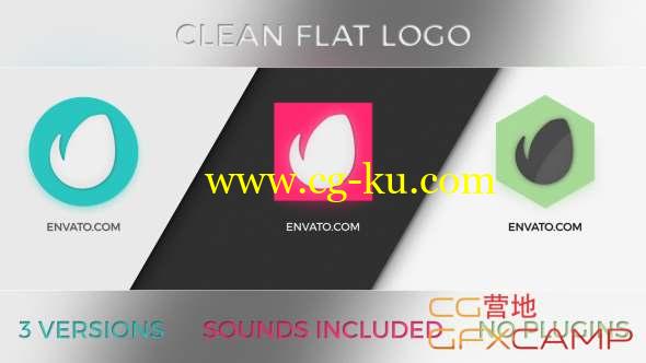 AE模板-简洁扁平化Logo动画 Clean Flat Logo 3 in 1的图片1