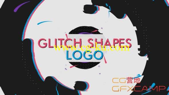 AE模板-图形变化Logo动画 Glitch Shapes Logo的图片1