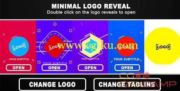 AE模板-简洁扁平化图形Logo动画 Minimal Logo Reveal的图片1