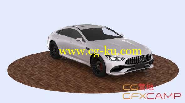 奔驰梅塞德斯汽车3D模型 CubeBrush - Mercedes Amg GT 2019(MAX/OBJ/FBX格式)的图片1