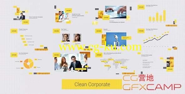 AE模板-简洁商务图片宣传展示片头 Clean Corporate的图片1