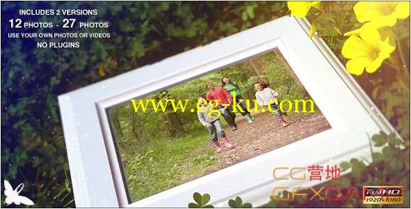 AE模板-实拍草地相册家庭照片展示 Spring Family Slideshow的图片1