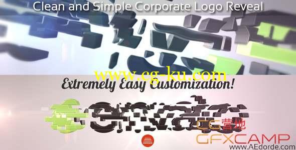 AE模板-简洁三维Logo动画 Clean and Simple Corporate Logo Reveal的图片1
