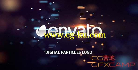 AE模板-光线粒子拖尾Logo动画 Digital Particles Logo的图片1