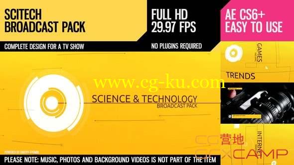 AE模板-科技感图形栏目包装 SciTech Broadcast Pack的图片1
