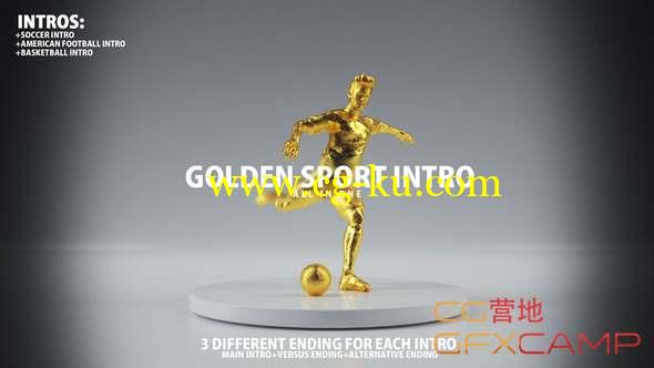 AE模板-金色奖杯体育片头动画 Golden Sport Intro的图片1