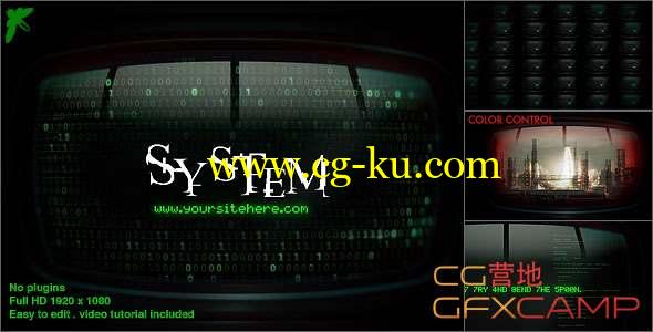 AE模板-网络黑客显示器数字动画 Matrix Monitors的图片1