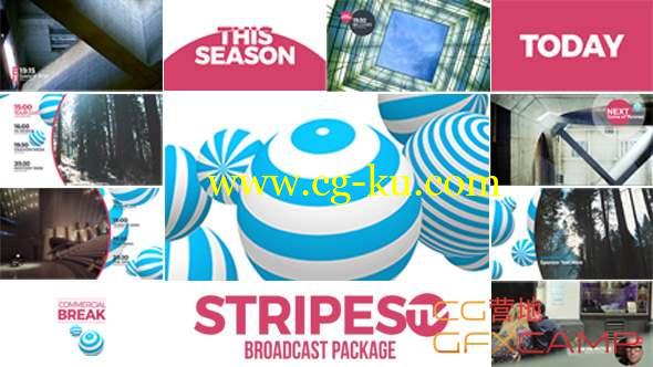 AE模板-时尚广告栏目包装 Stripes tv Broadcast Package的图片1