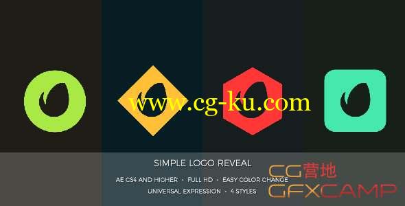 AE模板-简单图形Logo动画 Simple Logo Reveal的图片1