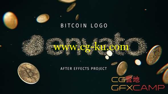 AE模板-比特币汇聚文字Logo动画 Bitcoin Logo的图片1