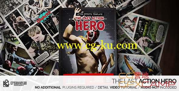 AE模板-英雄漫画翻页片头动画 The Last Action Hero的图片1