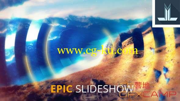 AE模板-大气线条视差图片开场 Epic Slideshow的图片1