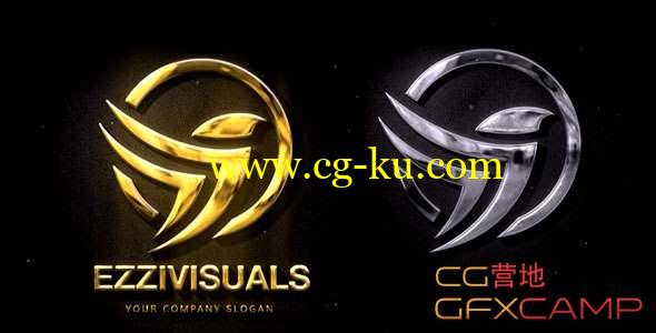 AE模板-金银三维Logo动画V2 Silver & Gold Logo Reveal 2的图片1