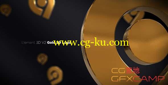 AE模板-金色三维Logo动画 Gold 3D Logo Opener的图片1