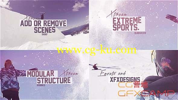 AE模板-极限运动视频片头 Extreme Sports Slideshow的图片1