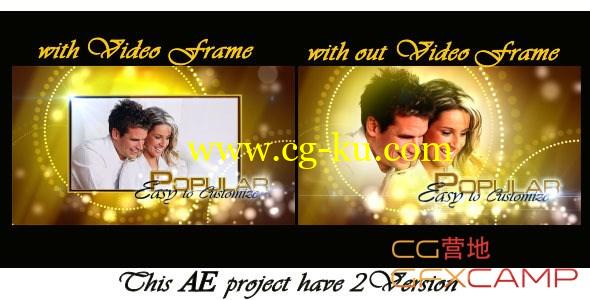 AE模板-金色粒子婚礼照片展示 VideoHive Our Celebrities的图片1