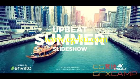 AE模板-旅游图片节奏感片头 Upbeat Summer Slideshow的图片1