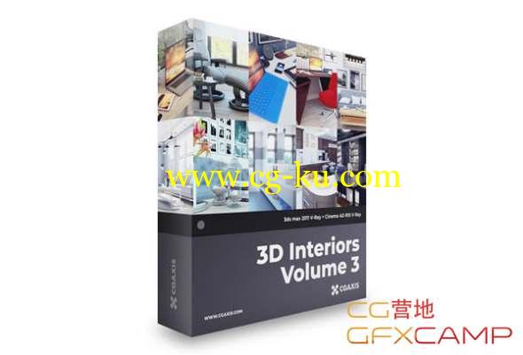 室内场景3D模型 CGAxis Collection 3D Interiors Volume 3 (C4D/MAX格式)的图片1