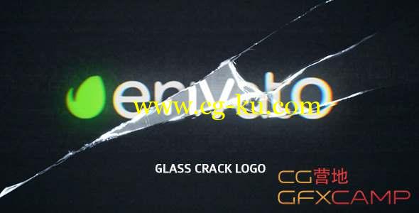 AE模板-玻璃破碎裂痕Logo动画 Glass Crack Logo的图片1