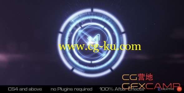 AE模板-科技感线条能量环Logo动画 Abstract Circular Logo的图片1