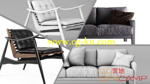 高精度沙发C4D建模教程 Skillshare - Cinema 4D - High Quality Furniture Modeling的图片1