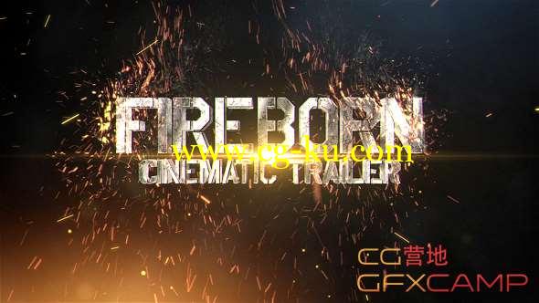 AE模板-火星粒子文字宣传片 Fireborn Cinematic Trailer的图片1