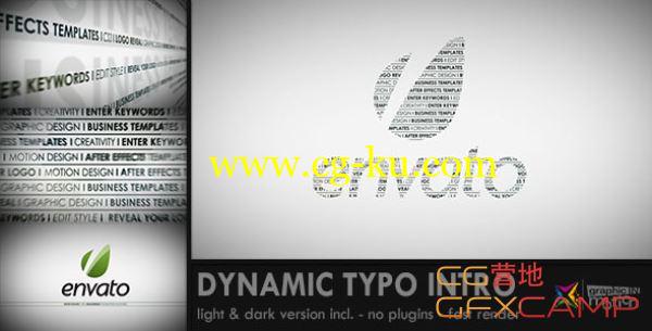 AE模板-文字排列组成Logo VideoHive Dynamic Typo Intro的图片1