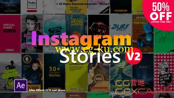 AE模板-INS网络视频时尚宣传包装 Instagram Stories V2的图片1