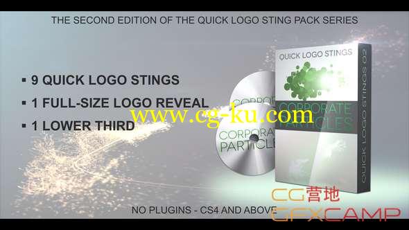 AE模板-商务简洁粒子Logo动画 Quick Logo Sting Pack 02 Corporate Particles的图片1