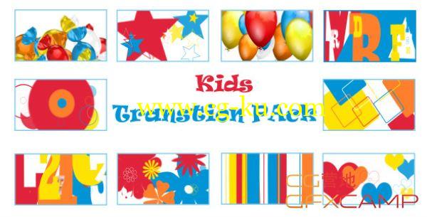 小孩卡通转场视频素材 VideoHive – Kids Transition Pack的图片1