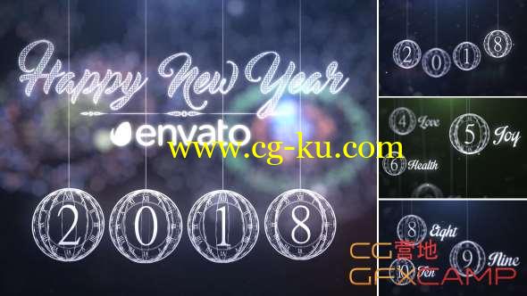AE模板-2018新年倒计时动画 Happy New Year Countdown的图片1