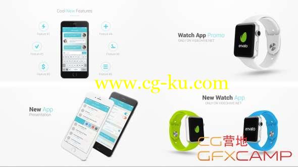 AE模板-iPhone 6 手机手表APP展示动画 Iphone 6 and Apple Watch Presentation Kit的图片1