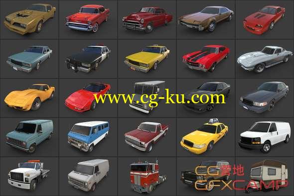 美国汽车3D模型 Cubebrush - American Cars Ultimate Collection的图片1