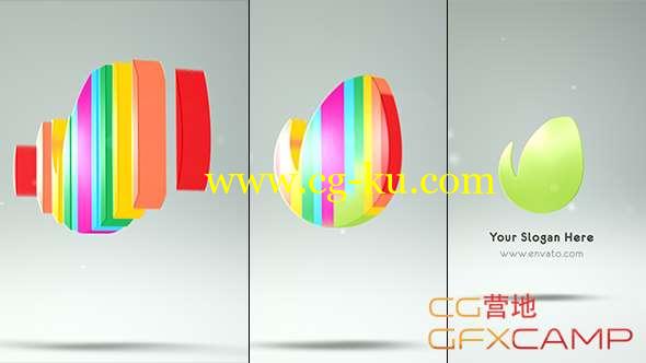 AE模板-彩色三维Logo动画 Colorful Logo Reveal的图片1