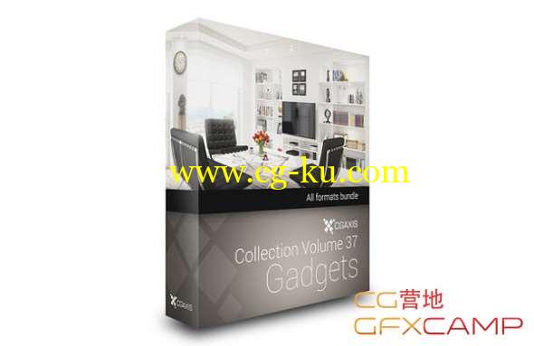 室内装饰物品3D模型 CGAxis - Models Volume 37 Gadgets (C4D/MAX/OBJ/FBX等格式)的图片1