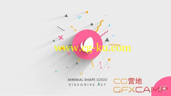 AE模板-简洁线条图形Logo动画 Minimal Shape Logo Reveal的图片1