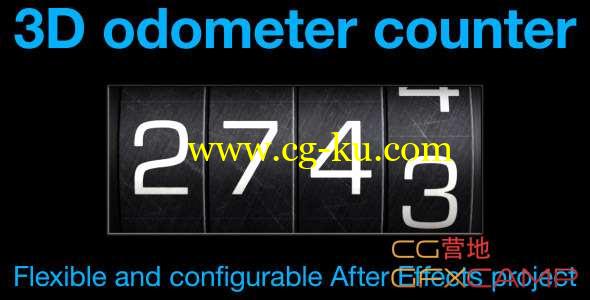 AE模板-里程表计数器数字翻转动画 Odometer number counter的图片1