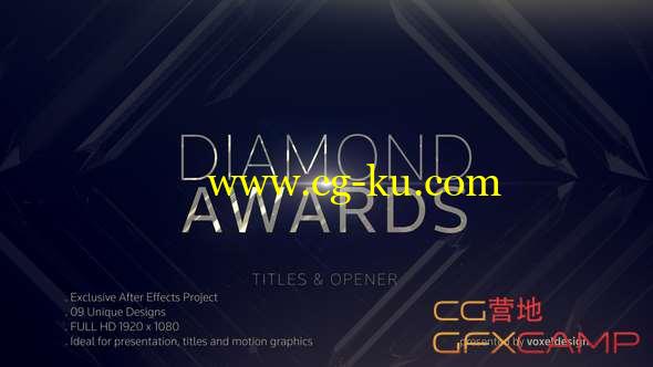 AE模板-水晶折射大气颁奖典礼包装片头 Diamond Awards Opener的图片1